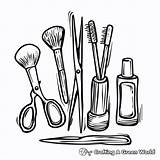 Makeup Coloring Pages  Free & Printable sketch template
