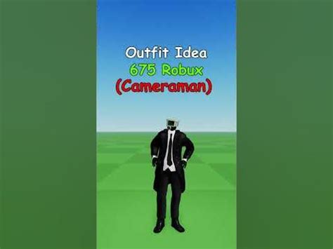 Making Roblox Cameraman Outfit Idea 🎥 - YouTube