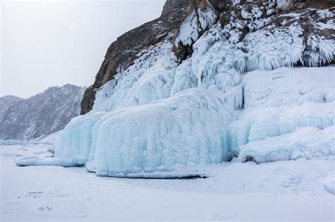 View of Lake Baikal in Winter Stock Photo - Image of winter, olkhon ...