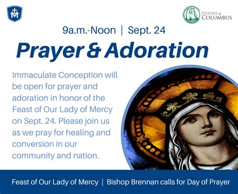 Adoration & Prayer | 9 a.m.-12 p.m. Sept. 24 – Immaculate Conception Church