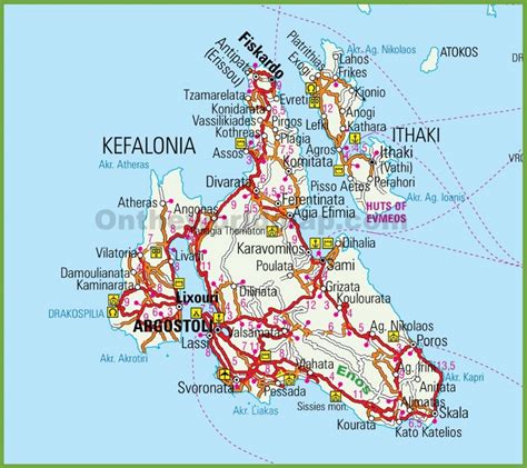 Kefalonia road map