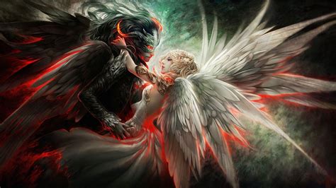 Anime Angel and Devil Wallpapers - Top Free Anime Angel and Devil Backgrounds - WallpaperAccess