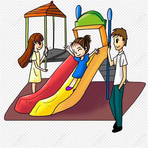 Families Play On Slides, Children School, Kids Playing, Children Playground Free PNG And Clipart ...