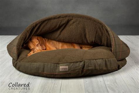 Green Tweed Classic Cave bed Upholstery grade Green Wool blend on the outer hood Luxurious Hard ...