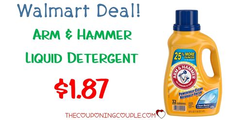 Arm & Hammer Liquid Detergent - ONLY $1.87 at Walmart! | Liquid detergent, Detergent, Print coupons