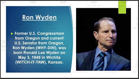 U.S. Senator Ron Wyden (OR) Biography PowerPoint by Teach Simple