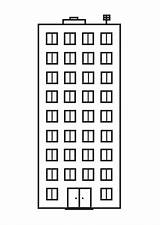 Apartment Building Coloring Pages Sketch Page sketch template