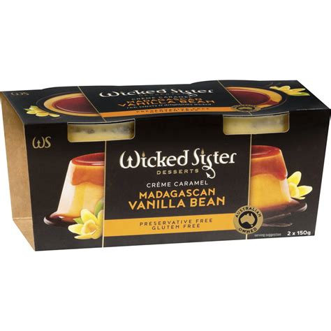 Wicked Sister Vanilla Bean Creme Caramel 2x150g | Woolworths