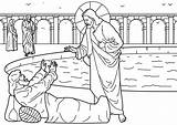 Jesus Heals A Man By The Pool Coloring Page  Home sketch template