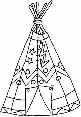 Teepee Coloring Pages Kokopelli Tipi Preschool Printable Drawing Pee  sketch template