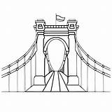 Brooklyn Bridge Coloring Page · Creative Fabrica sketch template