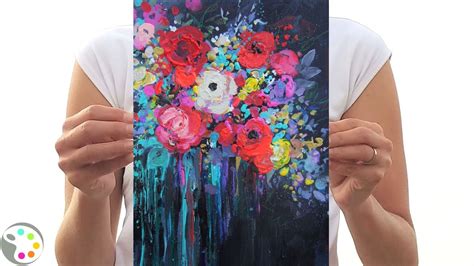 Cool Acrylic Flower Paintings