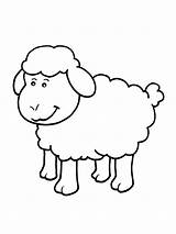 Sheep Smiling coloring Page sketch template