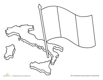 Italian flag coloring page – Artofit