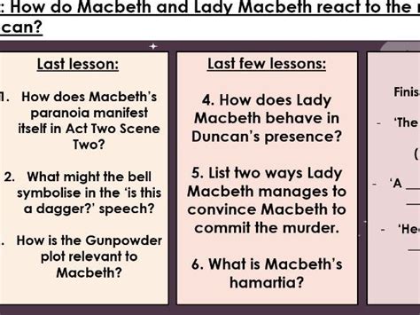 Macbeth Act 2 Scene 2 | Teaching Resources