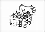 Treasure Chest Under The Sea Coloring Pages Sketch Page sketch template