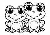 Two Pretty frogs  Frog Coloring Pages For Kids Page page/2/ sketch template