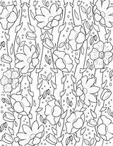 Floral Pattern Coloring Page For Adult Stock Illustration  sketch template