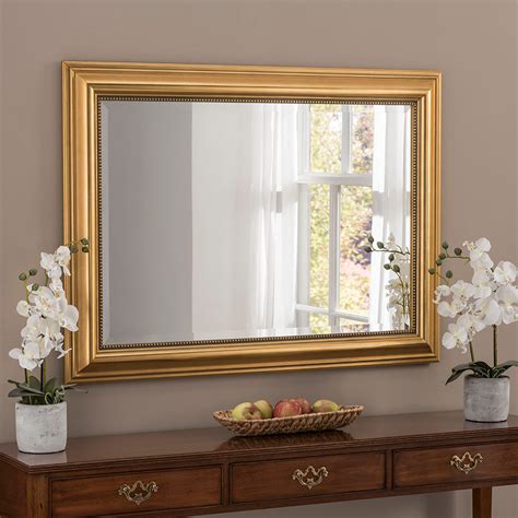 Gold Rectangular Mirror | Living Room Mirror | Handmade