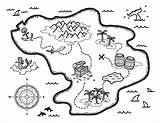 Printable Treasure Map Coloring Page sketch template