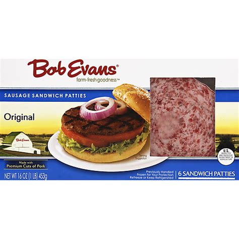 Bob Evans Sausage, Original, Sandwich Patties | Brats & Sausages | Foster's