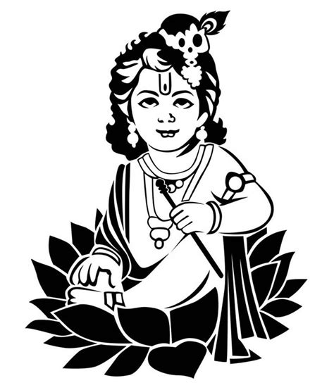 Cute Black & White God Krishna Wallpaper - Krishna Black And White - 850x995 Wallpaper - teahub.io