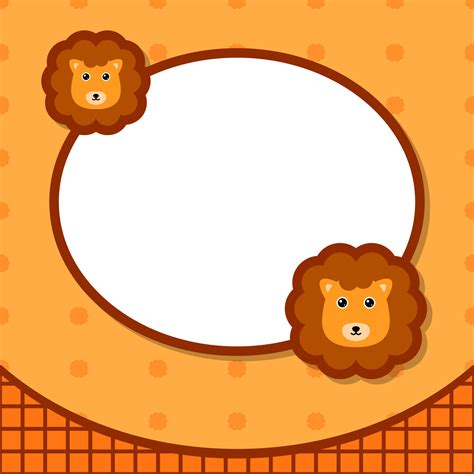 Greeting card template with Lion 8827613 Vector Art at Vecteezy