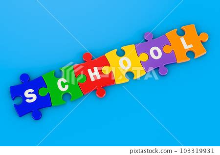 School concept, word school from colored... - Stock Illustration [103319931] - PIXTA