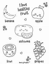 Healthy Food Pictures To Color sketch template