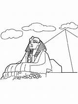 Pyramid And Sphinx of Giza In Egypt coloring Page  Download Print Or sketch template