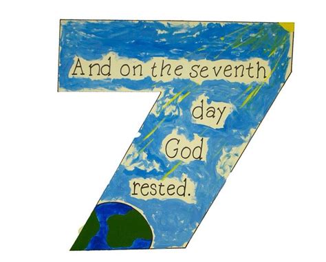 Creation day 7 rest | Novelty sign, Summer camp, Creation