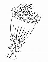 Printable Valentine Bouquet Coloring Page sketch template