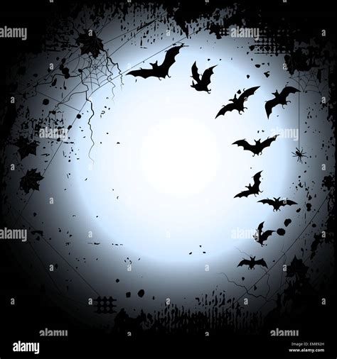 Halloween background with a full moon and bats Stock Vector Image & Art ...