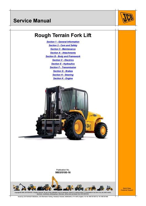 JCB 940 Forklift Service Repair Manual SN660300 Onwards by 163114103 ...