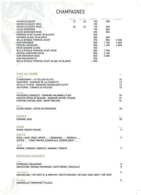 Carte & Menus Restaurant VERDE Paris - Champs Elysées