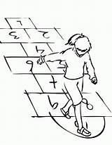 Hopscotch Coloring Page  Home sketch template