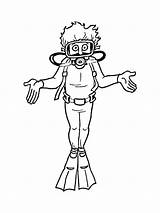 Printable Scuba Diver Coloring Page  Free Pages For sketch template