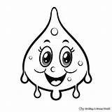 Water Droplet Coloring Page sketch template
