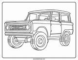 Bronco Ford Coloring Pages 1966 Printable Raptor F150 Clipart F250 Cars  sketch template