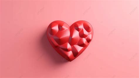 3d Render Illustration Pink Background With Red Heart, Love Symbol, Love 3d, Heart 3d Background ...