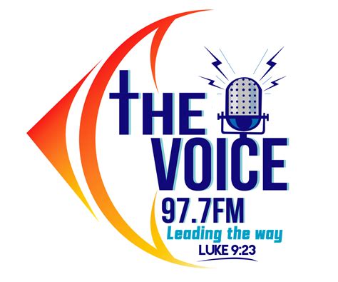 Serious, Elegant, Radio Logo Design for The Voice 97.7FM by Justin ...