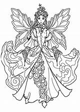 Fairy  Coloring Pages For Adults sketch template