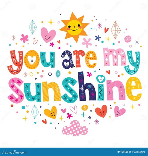 You Are My Sunshine Cartoon Vector | CartoonDealer.com #46958041