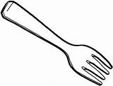 Fork Clipart Etc Sketch Coloring Page sketch template