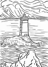 Free Printable Lighthouse Coloring Pages For Kids sketch template