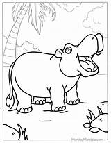 22 Hippo Coloring Pages Free PDF Printables sketch template