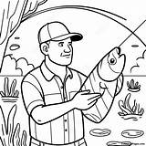 Bass Fisherman Casting A Line Coloring Page  Pagescom sketch template