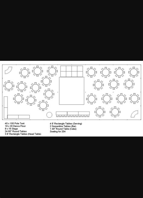 40 x 100 pole tent layout | Wedding floor plan, Wedding tent layout, Reception layout