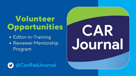 Volunteer Opportunities with the CAR Journal for Canadian Residents - CAR - Canadian Association ...