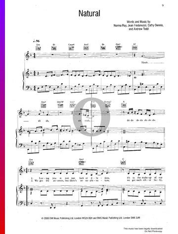 Natural (S Club 7) Piano Sheet Music - OKTAV